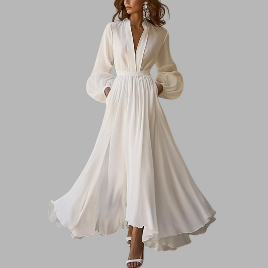 Elisabeth Vintage lanterne ermeløs maxi kjole