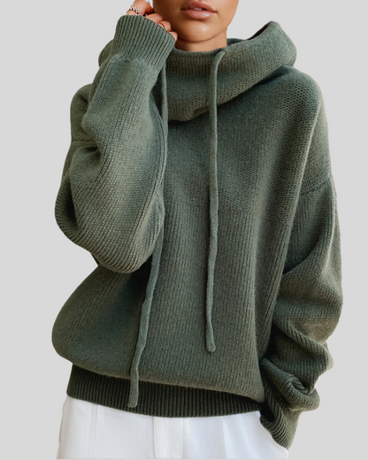 Birgitta Genser av myk bomull med luksuriøs polokrage