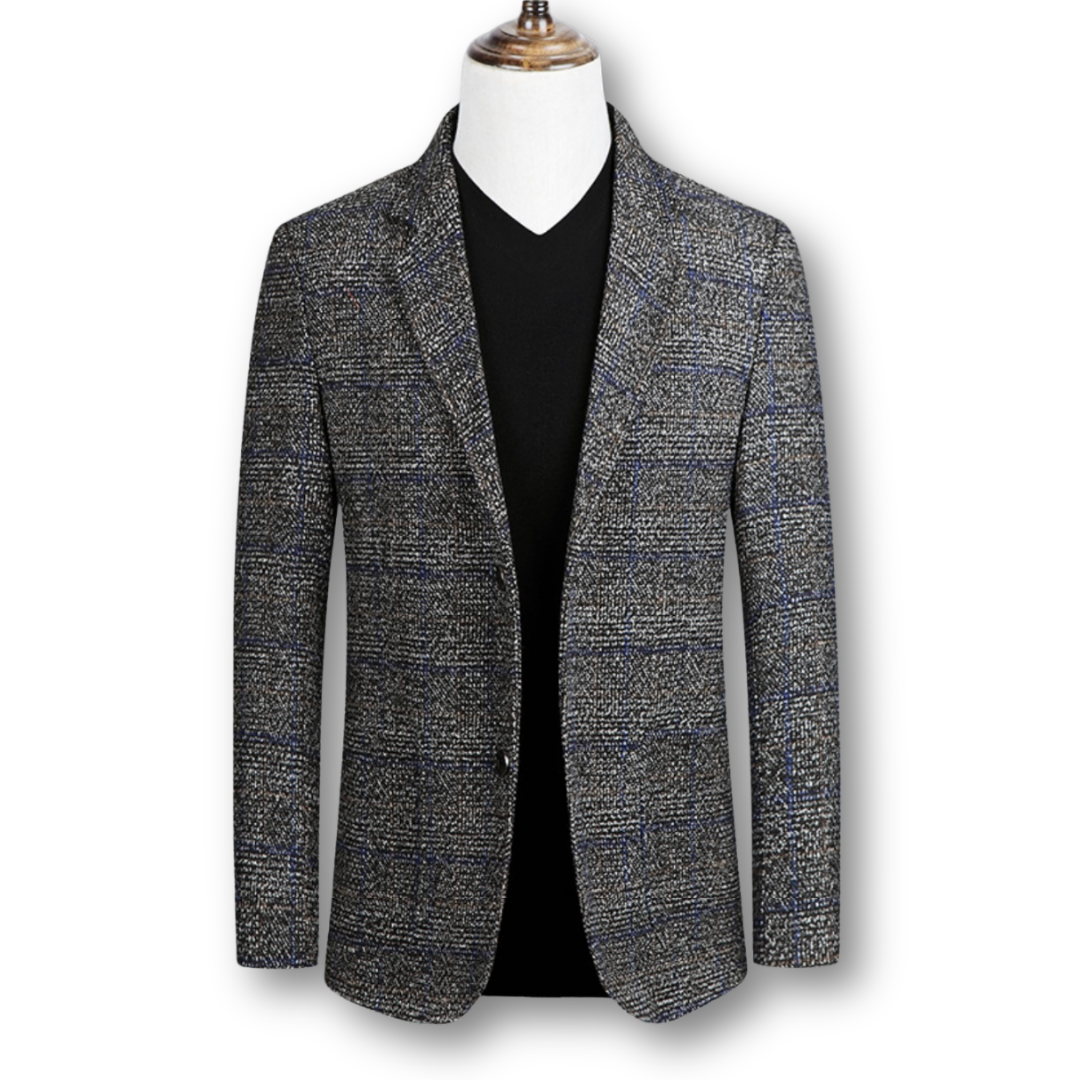Domenico Elegant blazer i skotsk stoff
