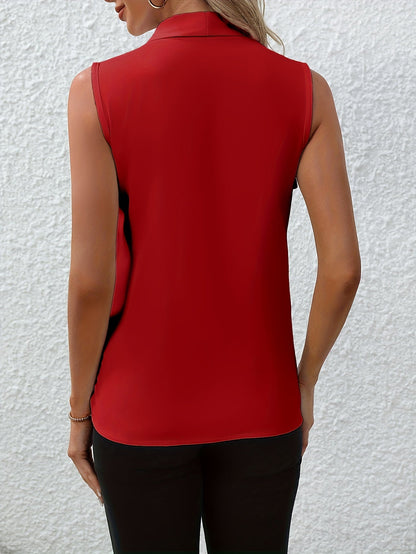 Annabel Ermeløs bluse med V-hals