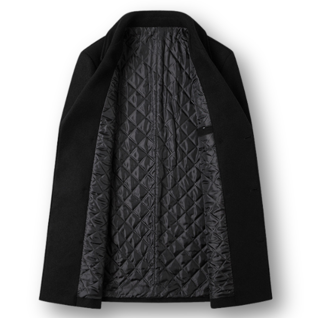 Marcello Elegant dobbeltradet kåpe i premium ull