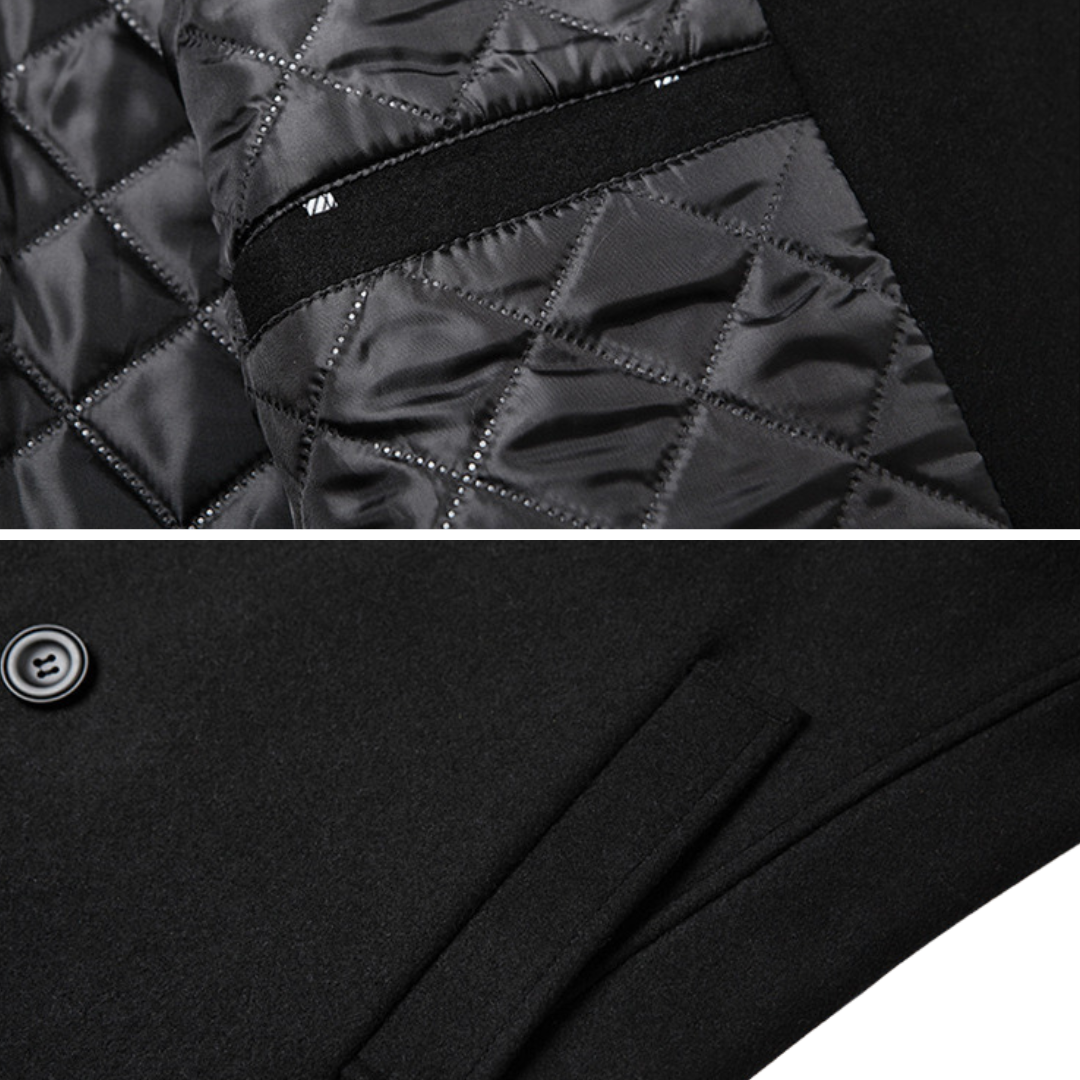 Marcello Elegant dobbeltradet kåpe i premium ull