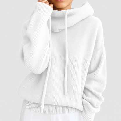 Birgitta Genser av myk bomull med luksuriøs polokrage