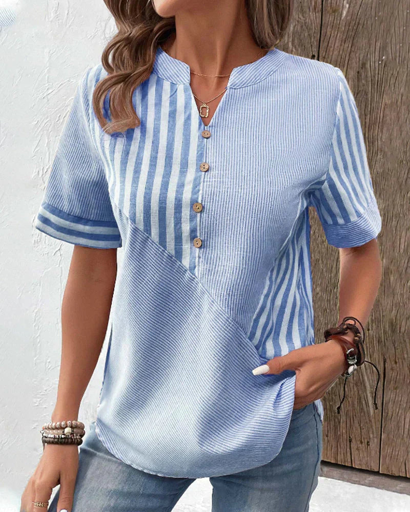 Frederique Elegant stripete bluse